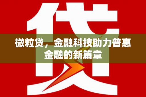 隆回微粒贷，金融科技助力普惠金融的新篇章