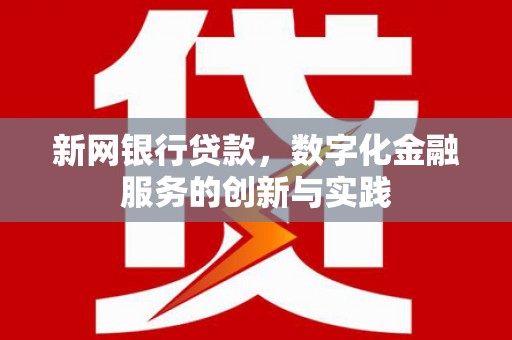隆回新网银行贷款，数字化金融服务的创新与实践