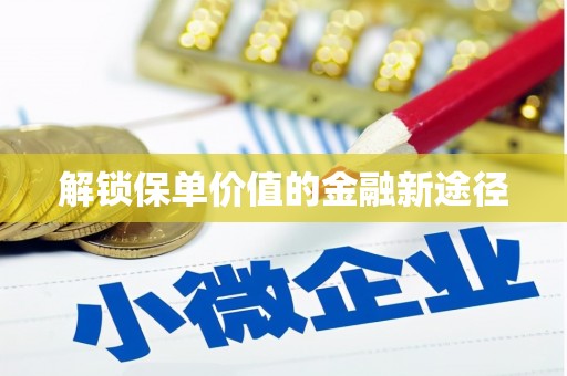 隆回解锁保单价值的金融新途径