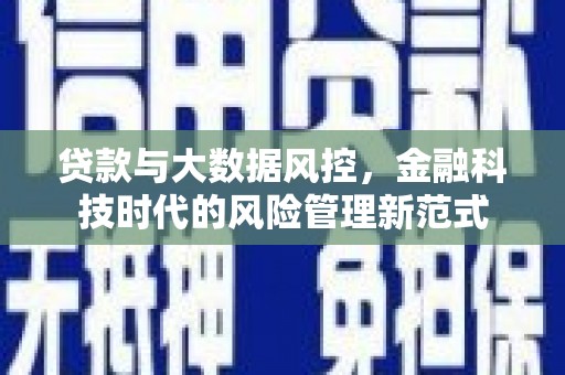隆回贷款与大数据风控，金融科技时代的风险管理新范式