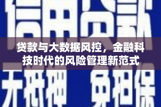 隆回贷款与大数据风控，金融科技时代的风险管理新范式