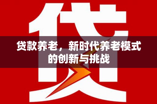 隆回贷款养老，新时代养老模式的创新与挑战