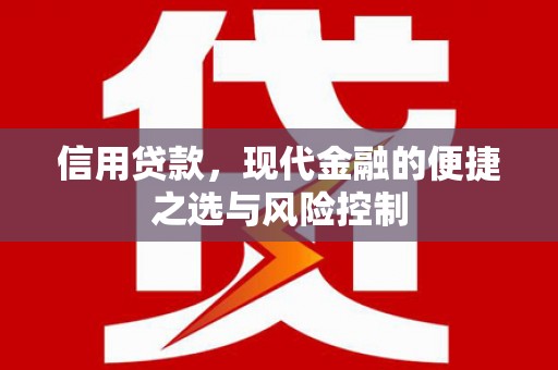 隆回信用贷款，现代金融的便捷之选与风险控制