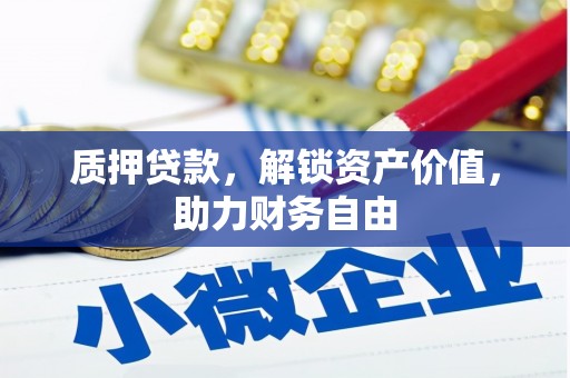 隆回质押贷款，解锁资产价值，助力财务自由