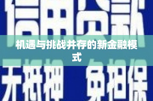 隆回机遇与挑战并存的新金融模式