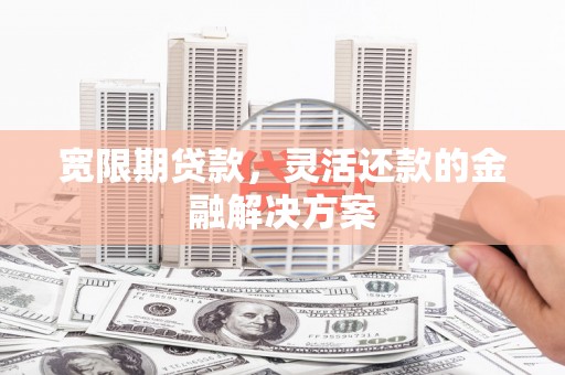 隆回宽限期贷款，灵活还款的金融解决方案