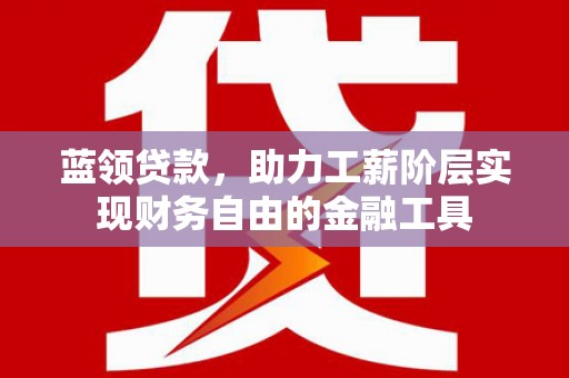 隆回蓝领贷款，助力工薪阶层实现财务自由的金融工具