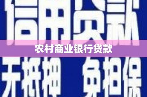 隆回农村商业银行贷款