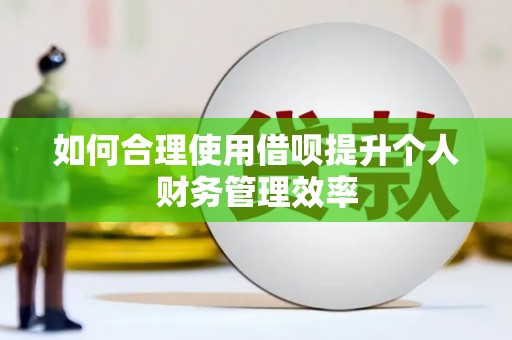 隆回如何合理使用借呗提升个人财务管理效率