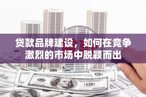 隆回贷款品牌建设，如何在竞争激烈的市场中脱颖而出