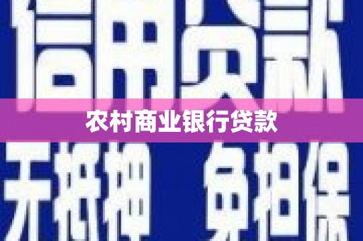隆回农村商业银行贷款