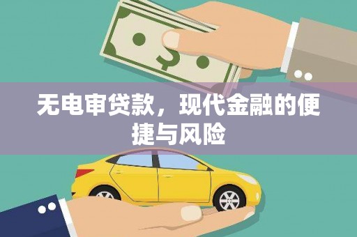 隆回无电审贷款，现代金融的便捷与风险