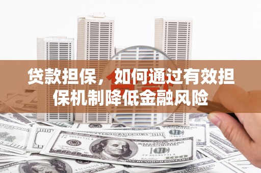 隆回贷款担保，如何通过有效担保机制降低金融风险