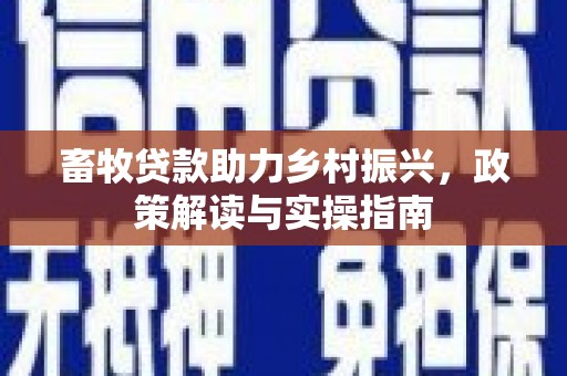 隆回畜牧贷款助力乡村振兴，政策解读与实操指南