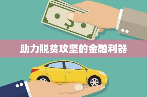 隆回助力脱贫攻坚的金融利器