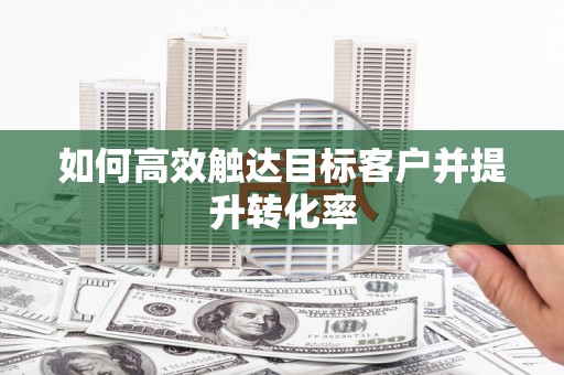 隆回如何高效触达目标客户并提升转化率