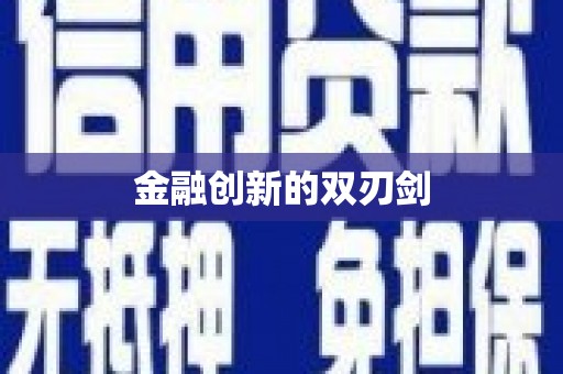 隆回金融创新的双刃剑