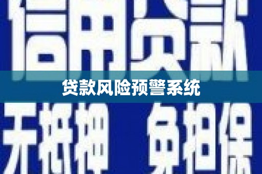 隆回贷款风险预警系统